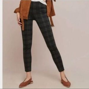 Sanctuary x Anthropologie plaid grey black pull on pants - women’s XS